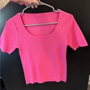 Boutique fitted stretchy pink top, never worn